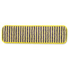 Rubbermaid Microfiber Scrubber Pad, Vertical Polyprolene Stripes, 18", Yellow, 6/Carton