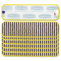 Rubbermaid Microfiber Scrubber Pad, Vertical Polyprolene Stripes, 18", Yellow, 6/Carton