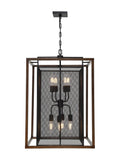 Varaluz Rio Lobo 8 Light Pendant, Dark Oak/Black - 285P08DOBL by Vanessa Jane