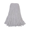 Boardwalk Mop Head, Premium Standard Head, Rayon Fiber, 32oz, White, 12/Carton