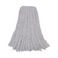 Boardwalk Mop Head, Premium Standard Head, Rayon Fiber, 32oz, White, 12/Carton
