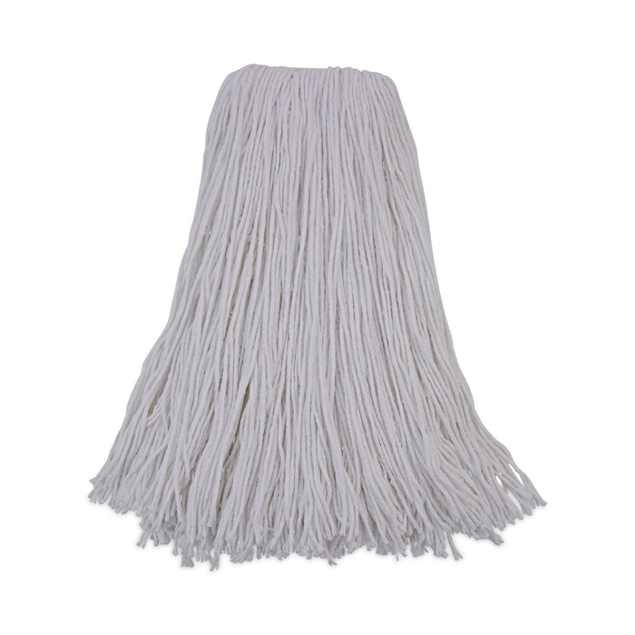 Boardwalk Mop Head, Premium Standard Head, Rayon Fiber, 32oz, White, 12/Carton