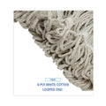 Boardwalk Pro Loop Web/Tailband Wet Mop Head, Cotton, 24oz, White, 12/Carton
