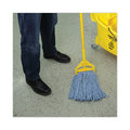Boardwalk Mop Head, Standard Head, Cotton/Synthetic Fiber, Cut-End, #16., Blue