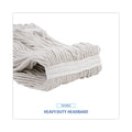 Boardwalk Cut-End Wet Mop Head, Cotton, No. 32, White, 12/Carton