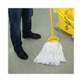 Boardwalk Pro Loop Web/Tailband Wet Mop Head, Rayon, #24 Size, White, 12/Carton