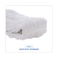 Boardwalk Pro Loop Web/Tailband Wet Mop Head, Rayon, #24 Size, White, 12/Carton