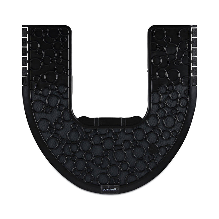 Boardwalk Commode Mat 2.0, Absorbant, Rubber, 22 x 22, Black, 6/Carton