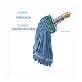 Boardwalk Microfiber Looped-End Wet Mop Head, Medium, Blue