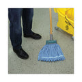 Boardwalk Microfiber Looped-End Wet Mop Head, Medium, Blue