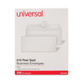 Universal Peel Seal Strip Business Envelope, #10, Square Flap, Self-Adhesive Closure, 4.13 x 9.5, White, 500/Box