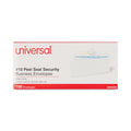 Universal Peel Seal Strip Security Tint Business Envelope, #10, Square Flap, Self-Adhesive Closure, 4.13 x 9.5, White, 100/Box