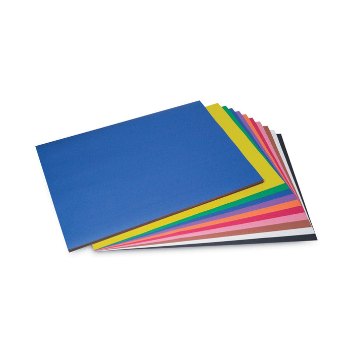 Prang SunWorks Construction Paper, 50 lb Text Weight, 18 x 24, Assorted, 50/Pack