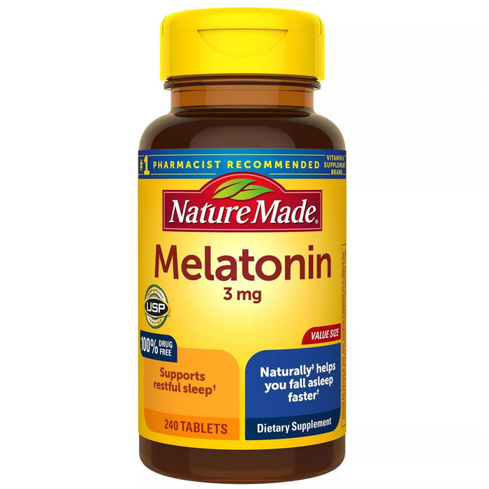 Nature Made Melatonin, 3 Mg, Tablets, Value Size by Pasteur Pharmacy