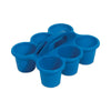 deflecto Little Artist Antimicrobial Six-Cup Caddy, Blue