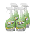 Diversey Crew Bathroom Disinfectant Cleaner, Floral Scent, 32 oz Spray Bottle, 4/Carton