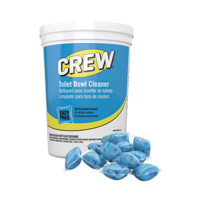 Diversey Crew Easy Paks Toilet Bowl Cleaner, Fresh Floral Scent, 0.5 oz Packet, 90 Packets/Tub, 2 Tubs/Carton