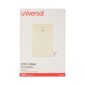 Universal Kraft Clasp Envelope, #10 1/2, Square Flap, Clasp/Gummed Closure, 9 x 12, Brown Kraft, 100/Box