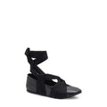 Free People Womens Cece Wrap Ballet Flat, Black, 8.5M by Vanessa Jane