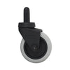 Rubbermaid Replacement Bayonet-Stem Swivel Casters, Grip Ring Stem, 3" Soft Rubber Wheel, Black