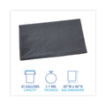 Boardwalk Linear Low Density Industrial Can Liners, 45 gal, 1.1 mil, 40 x 46, Gray, 100/Carton