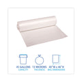 Boardwalk High-Density Can Liners, 45 gal, 13 microns, 40" x 46", Natural, 250/Carton
