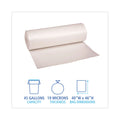 Boardwalk High-Density Can Liners, 45 gal, 19 microns, 40" x 46", Natural, 150/Carton