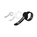VELCRO Portable Cord Ties, (2) 3" x 0.25"/ (2) 5" x 0.38"/ (2) 7" x 0.5", Black/Gray/White, 6/Pack