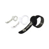 VELCRO Portable Cord Ties, (4) 3" x 0.25"/ (4) 5" x 0.38"/ (4) 7" x 0.5", Black/Gray/White, 12/Pack