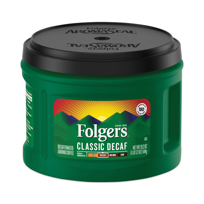 Folgers Coffee, Classic Roast Decaffeinated, Ground, 19.2 oz Can