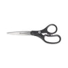 Westcott KleenEarth Basic Plastic Handle Scissors, 8" Long, 3.25" Cut Length, Black Straight Handles, 3/Pack