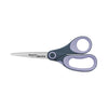 Westcott Non-Stick Titanium Bonded Scissors, 8" Long, 3.25" Cut Length, Gray/Purple Straight Handle