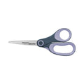 Westcott Non-Stick Titanium Bonded Scissors, 8" Long, 3.25" Cut Length, Gray/Purple Straight Handle