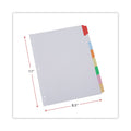 Universal Deluxe Write-On/Erasable Tab Index, 8-Tab, 11 x 8.5, White, Assorted Tabs, 1 Set
