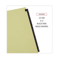 Universal Deluxe Preprinted Simulated Leather Tab Dividers with Gold Printing, 25-Tab, A to Z, 11 x 8.5, Buff, 1 Set