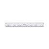 Universal Clear Plastic Ruler, Standard/Metric, 12" Long, Clear