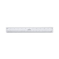 Universal Clear Plastic Ruler, Standard/Metric, 12" Long, Clear