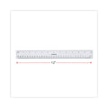 Universal Clear Plastic Ruler, Standard/Metric, 12" Long, Clear
