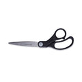 Universal Stainless Steel Office Scissors, 8.5" Long, 3.75" Cut Length, Black Offset Handle