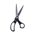 Universal Stainless Steel Office Scissors, 8.5" Long, 3.75" Cut Length, Black Offset Handle