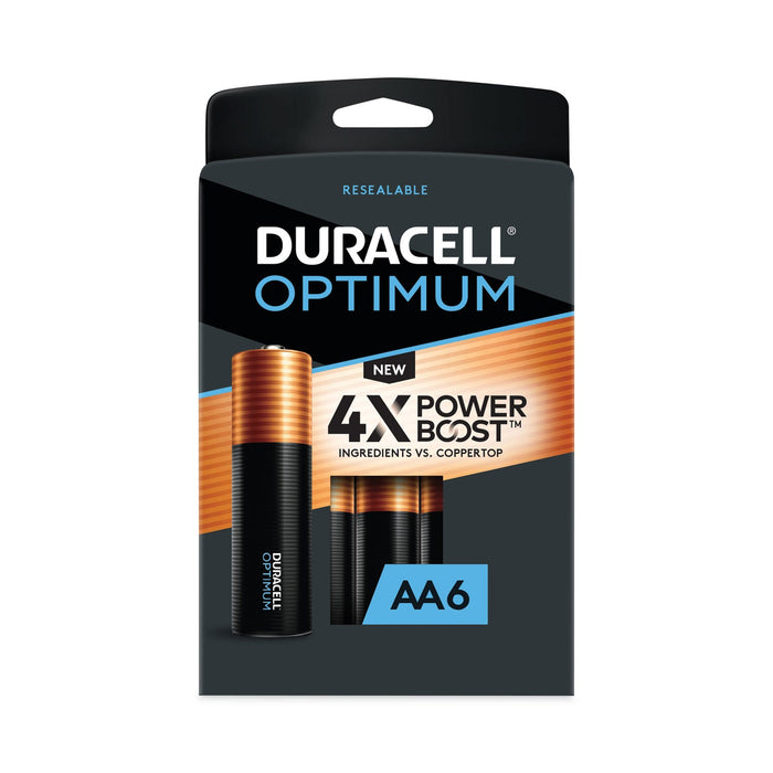 Duracell Optimum Alkaline AA Batteries, 6/Pack