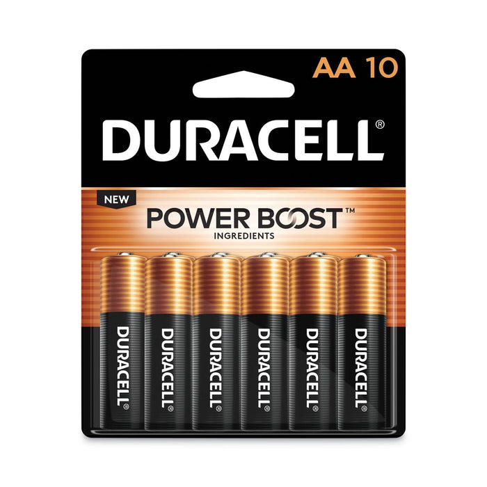Duracell Power Boost CopperTop Alkaline AA Batteries, 10/Pack