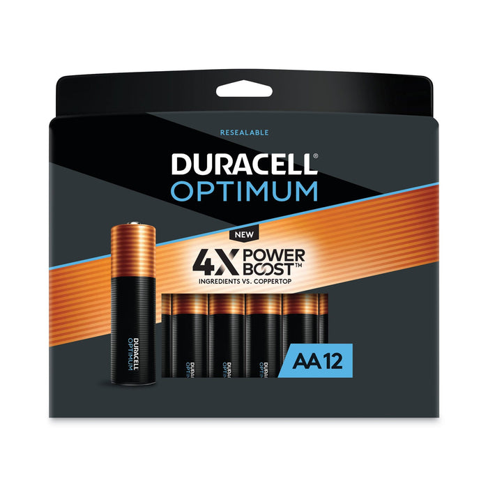 Duracell Optimum Alkaline AA Batteries, 12/Pack