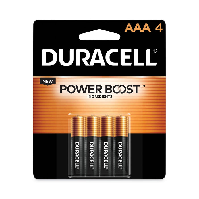 Duracell Power Boost CopperTop Alkaline AAA Batteries, 4/Pack