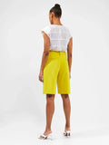 French Connection Emiko Whisper Bermuda Shorts in Warm Olive, Size 4 by Vanessa Jane