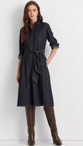 Lauren Ralph Lauren Denim A-Line Shirtdress – Dark Rinse Wash by Vanessa Jane