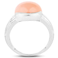 6.00 Carat Genuine Peach Moonstone .925 Sterling Silver Ring by Bids.com