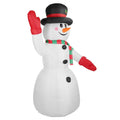 7.9ft Christmas Inflatable Giant Snowman Blow Up with LED Lights Hat Scarf by DailySale