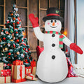 7.9ft Christmas Inflatable Giant Snowman Blow Up with LED Lights Hat Scarf by DailySale