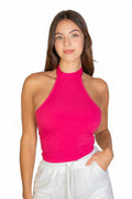 Ribbed Halter Neck Backless Top {BT5505} by The House of Stylez